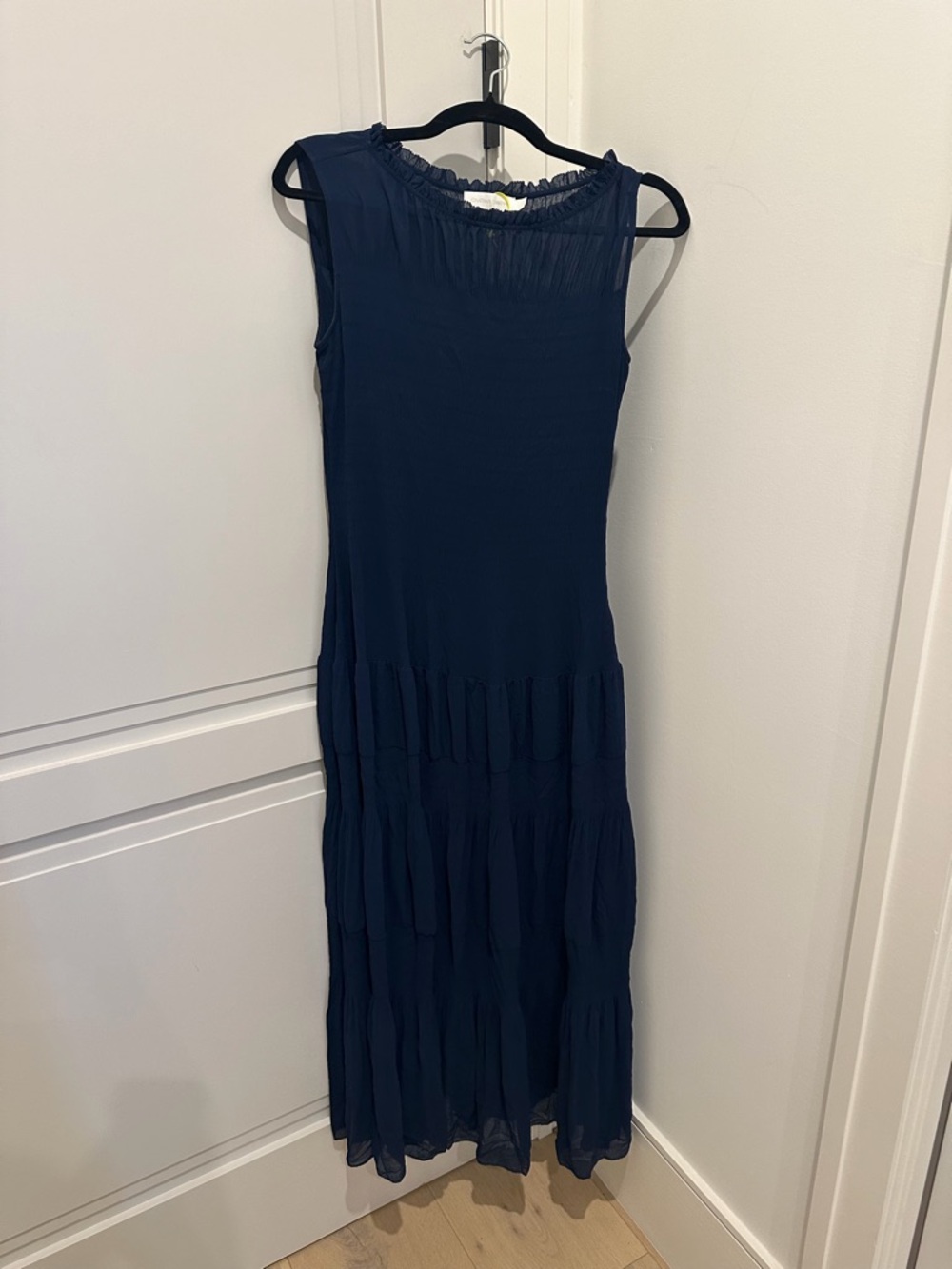 Jonathan Simkhai Ruched Navy Dress